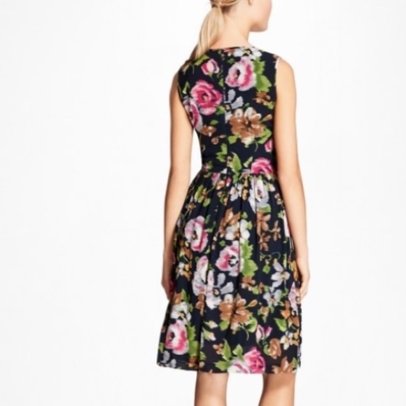 EUC Brooks Brothers / Red Fleece 💐Navy Floral Dress size 2 - Picture 7 of 9